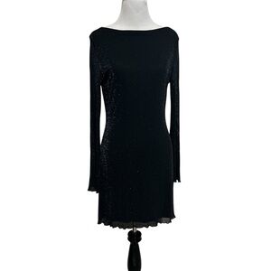 shein black dresses for funeral Women's Black White Lined Active Dress, Size XS by Gold Hinge